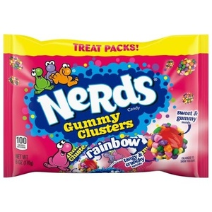 image:imageNERDS Gummy Clusters Candy Treat Packs Rainbow Crunchy and Gummy 30 oz 60 ctHalloween