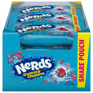 image:imageNERDS Gummy Clusters Candy Treat Packs Rainbow Crunchy and Gummy 30 oz 60 ctVery Berry